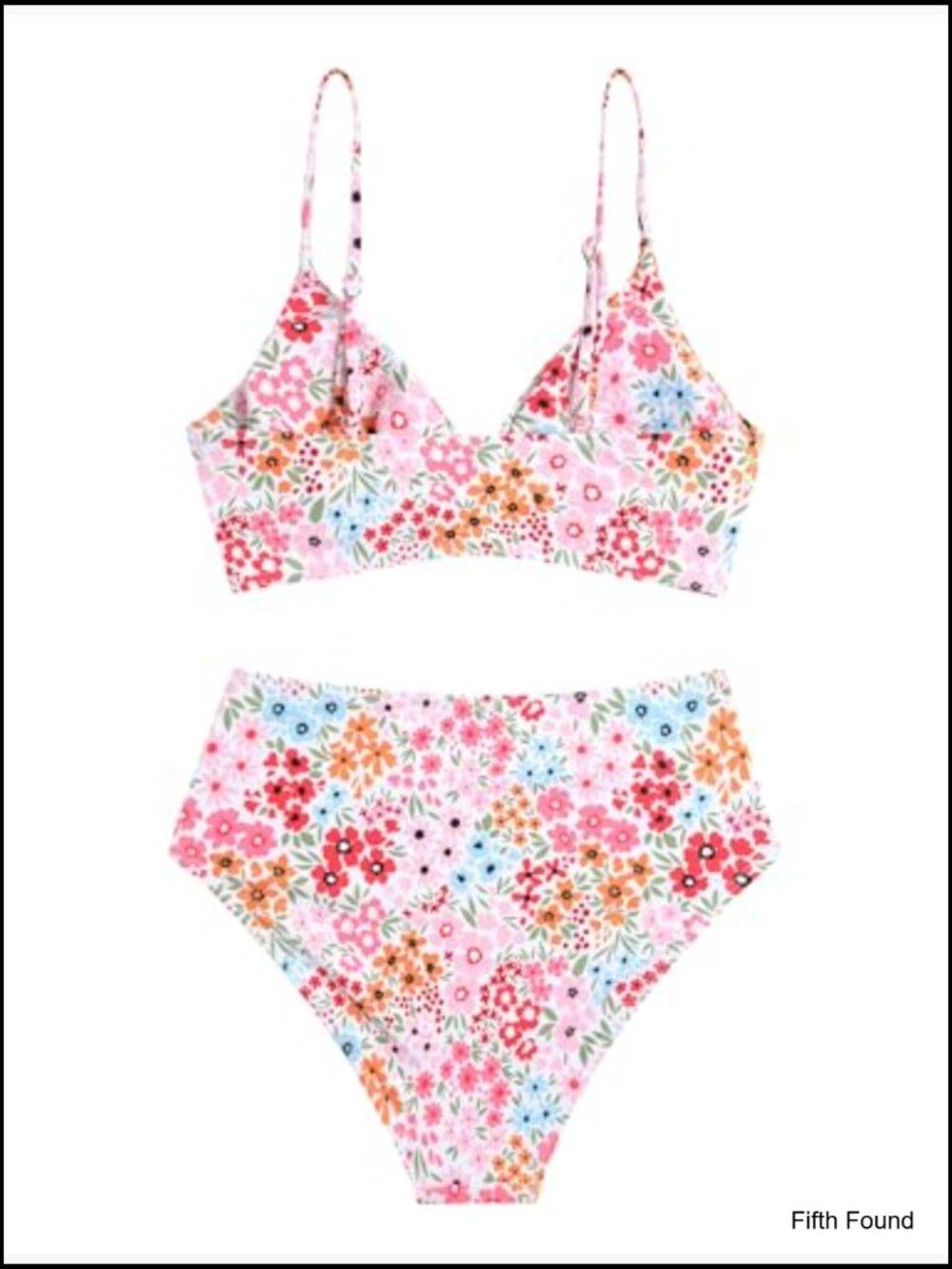 Women High Waisted Bikini Set Push Up Twist Front Ruched Two Piece Swimsuit - Picture 5 of 7
